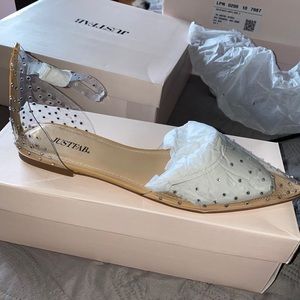 Brand new-Just Fab embellished flats